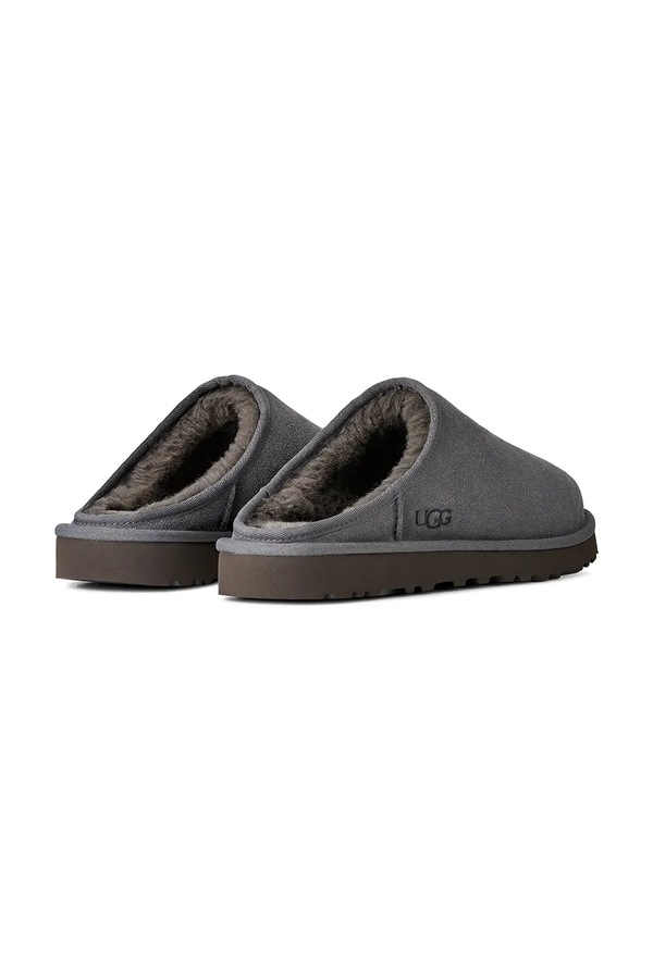 Капці чоловічі замшеві UGG M Classic Slip-On колір сірий фото 2