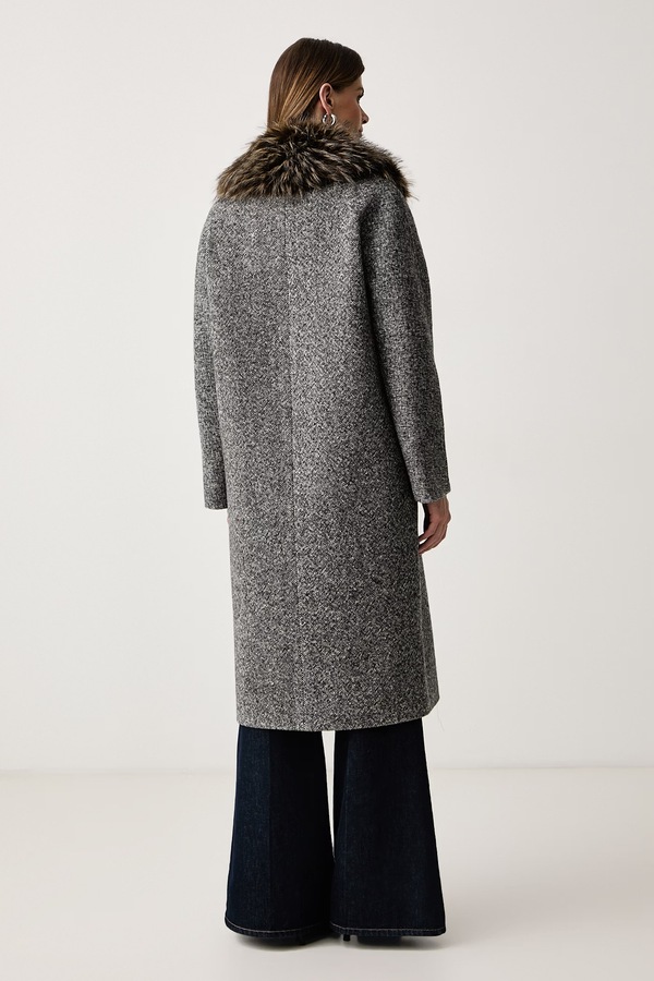 Пальто жіноче з вовною Weekend Max Mara WKITASCA колір чорний фото 3