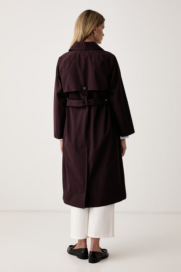 Плащ жіночий з бавовною Barbour Antonella колір фіолетовий фото 3