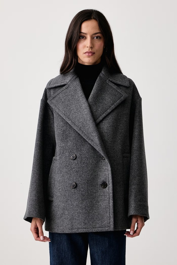 Пальто жіноче вовняне Weekend Max Mara WKDALPE колір сірий