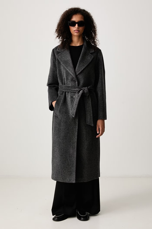 Пальто жіноче з вовною Weekend Max Mara WKDBRONTE колір сірий фото 2