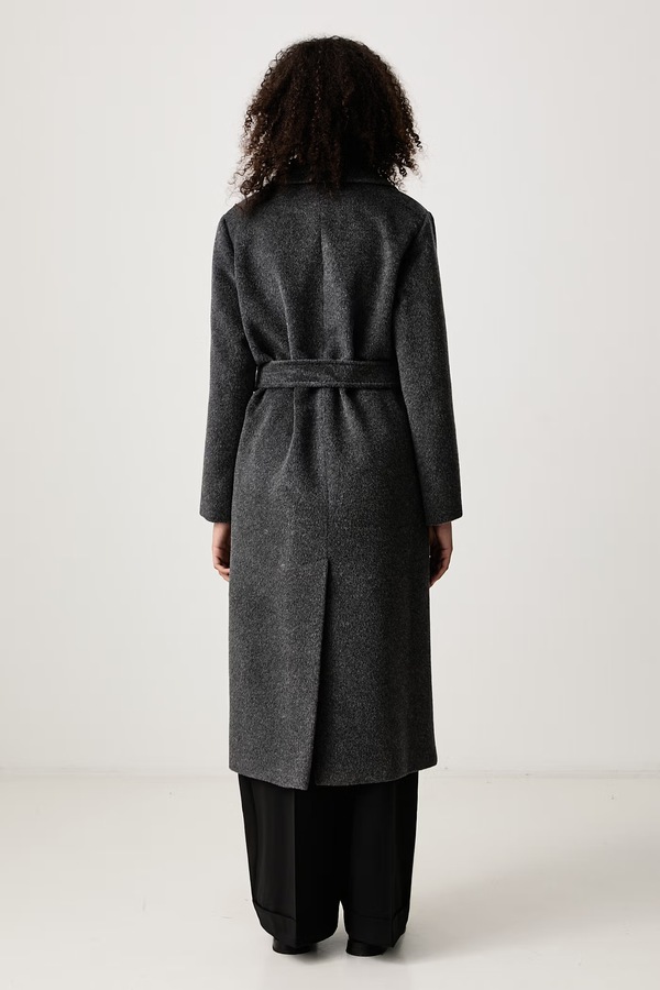 Пальто жіноче з вовною Weekend Max Mara WKDBRONTE колір сірий фото 3