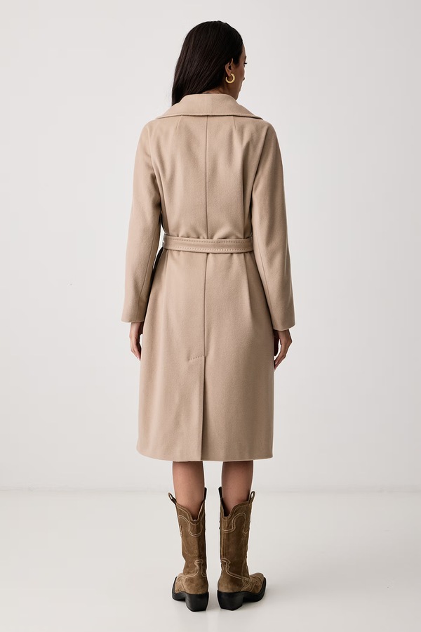 Пальто жіноче кашемірове Weekend Max Mara WKDCASCIA колір бежевий фото 2