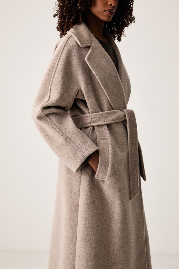 Пальто жіноче з вовною Weekend Max Mara WKDTEMPERA колір бежевий фото 4