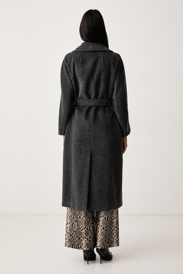 Пальто жіноче з вовною Weekend Max Mara WKDTEMPERA колір сірий фото 2