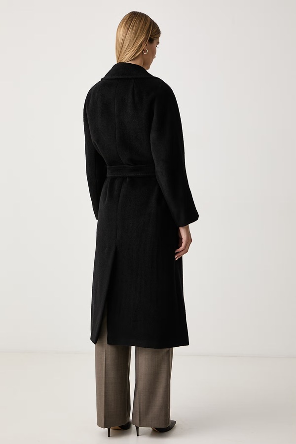 Пальто жіноче з вовною Weekend Max Mara WKDTEMPERA колір чорний фото 2
