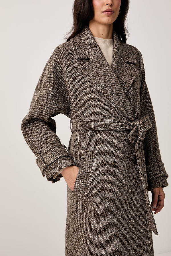 Пальто жіноче вовняне Weekend Max Mara WKDTEMA колір коричневий фото 4