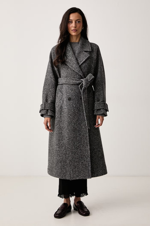 Пальто жіноче вовняне Weekend Max Mara WKDTEMA колір сірий