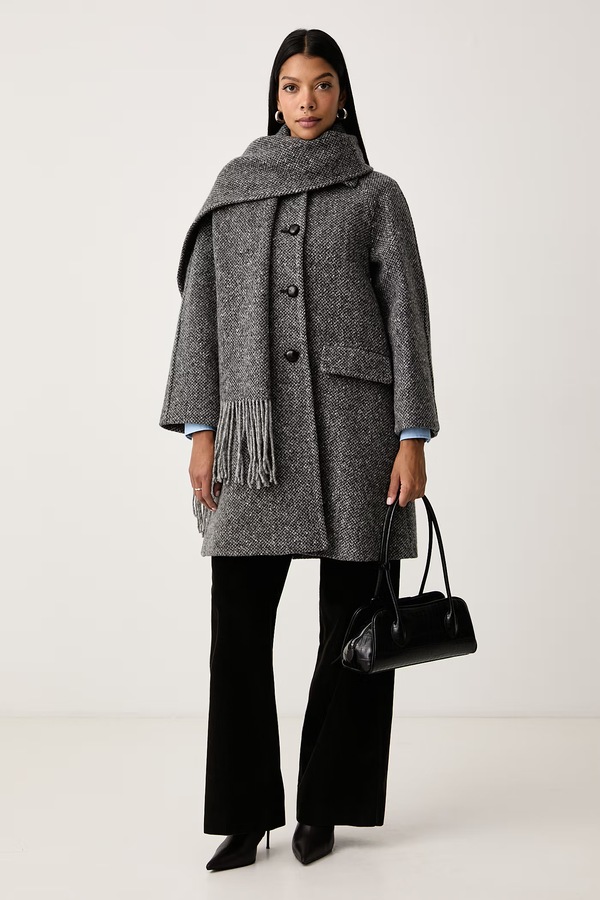Пальто жіноче з вовною Weekend Max Mara WKDLATINO колір сірий фото 2