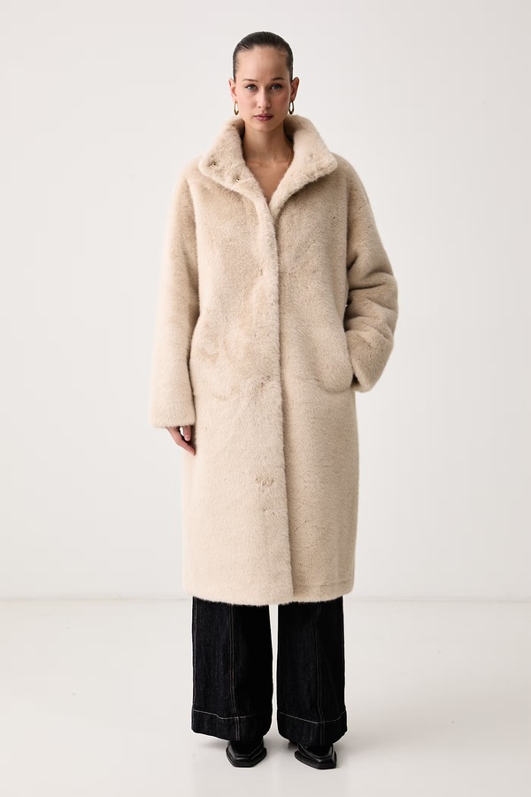 Двостороннє пальто жіноче Joop! колір бежевий
