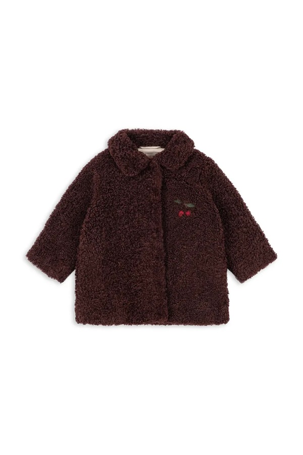 Пальто зі штучного хутра дитяче Konges Sløjd CALIN COAT GRS колір коричневий фото 2