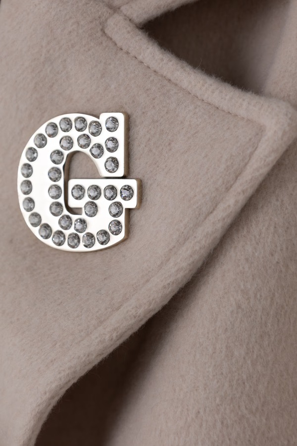 Пальто дитяче з додаванням вовни Guess колір бежевий фото 3