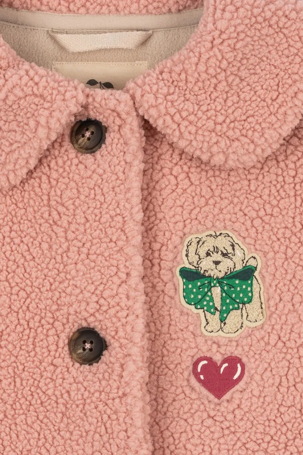 Пальто дитяче флісове Konges Sløjd JODY COAT GRS колір рожевий фото 3