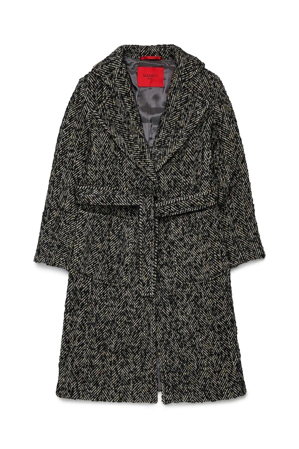 Пальто дитяче з вовною Max&Co. MAXJ1F JACKET колір чорний
