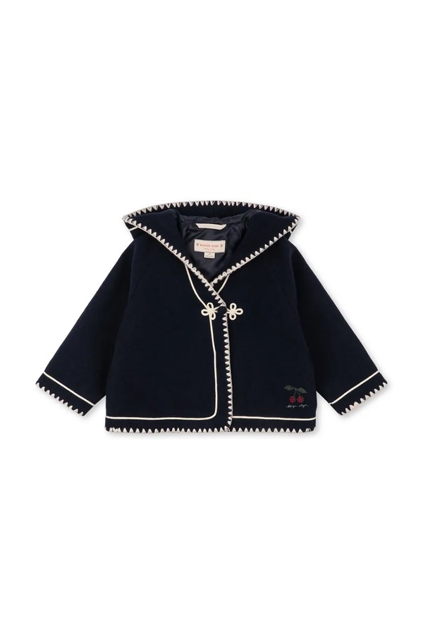 Пальто дитяче з додаванням вовни Konges Sløjd ELMA WOOL COAT колір темно-синій фото 2