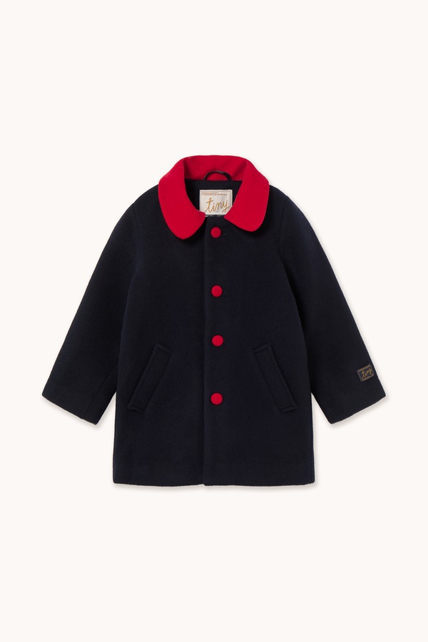 Пальто дитяче вовняне Tinycottons WOOL COAT колір чорний фото 2