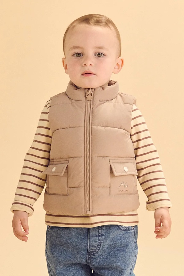Безрукавка для немовлят Sergent Major колір бежевий