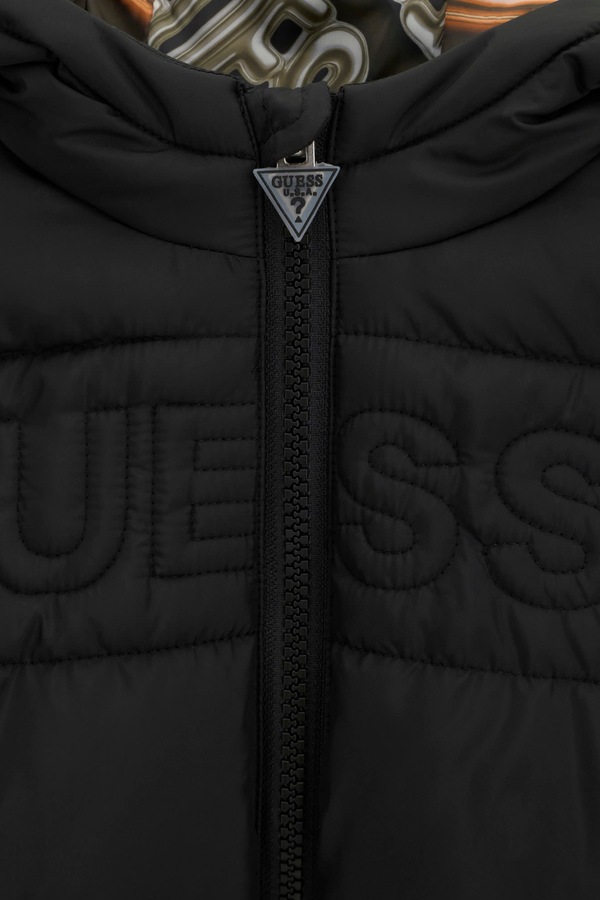 Зимова куртка дитяча Guess колір чорний фото 3