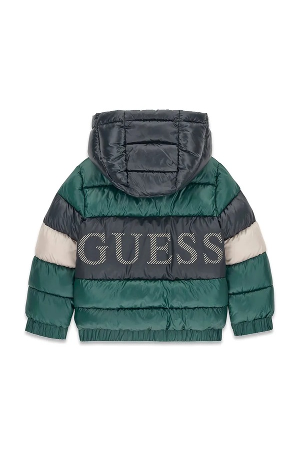 Стьобана куртка дитяча Guess колір бірюзовий фото 2