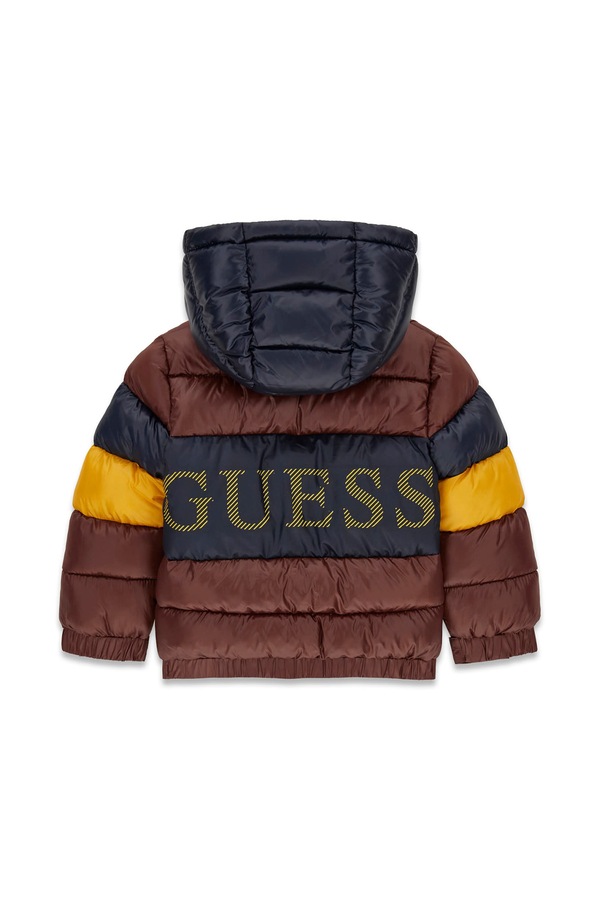 Стьобана куртка дитяча Guess колір коричневий фото 2