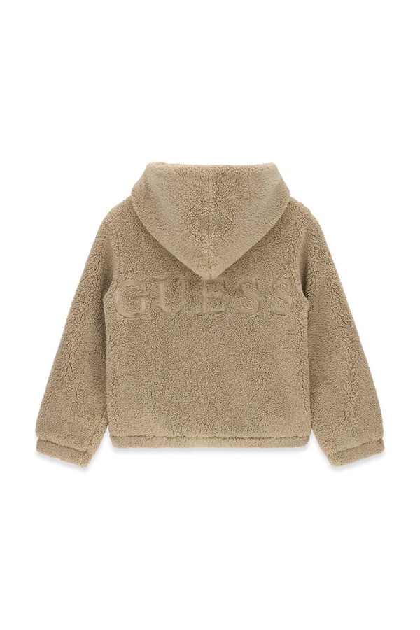 Коротка куртка дитяча Guess колір бежевий фото 2