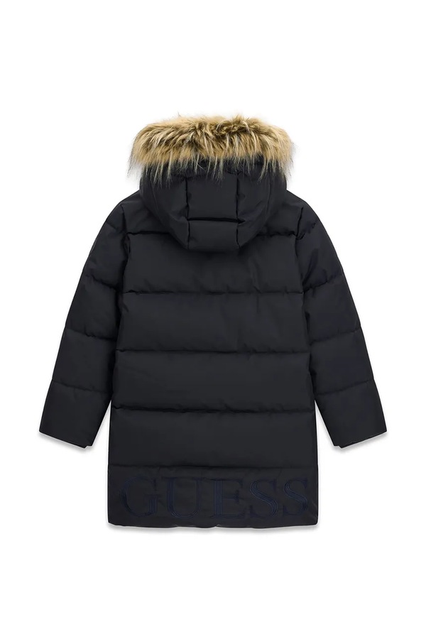 Зимова куртка дитяча Guess колір темно-синій фото 3