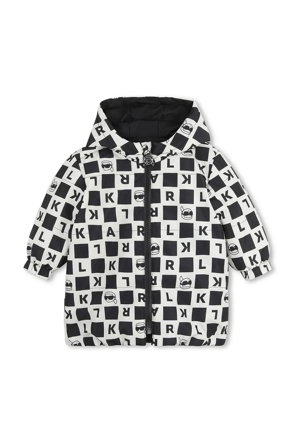 Зимова куртка дитяча Karl Lagerfeld колір чорний
