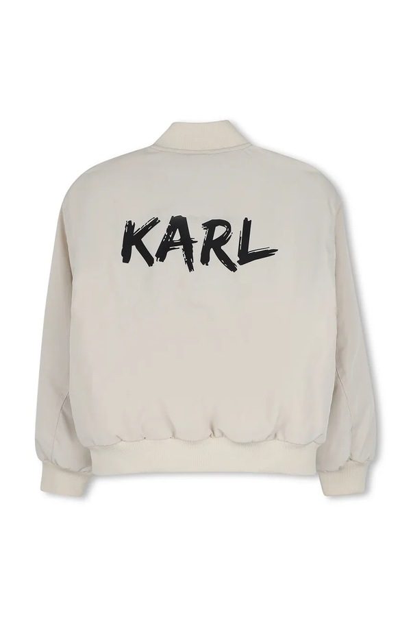Куртка-бомбер дитяча Karl Lagerfeld колір бежевий фото 2