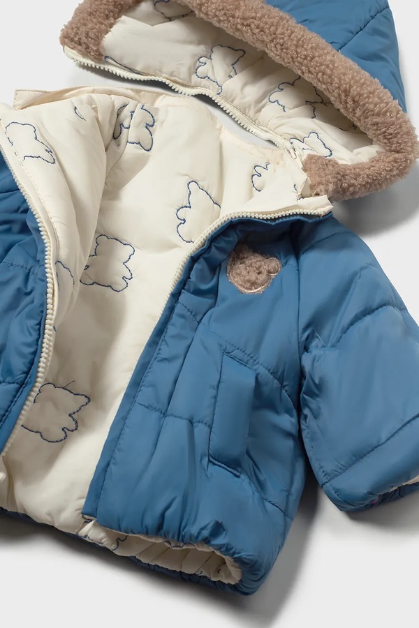 Двостороння куртка для немовлят Mayoral Newborn колір блакитний фото 4