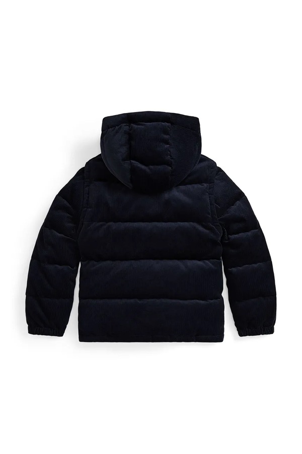Пухова куртка дитяча бавовняна Polo Ralph Lauren колір темно-синій фото 2