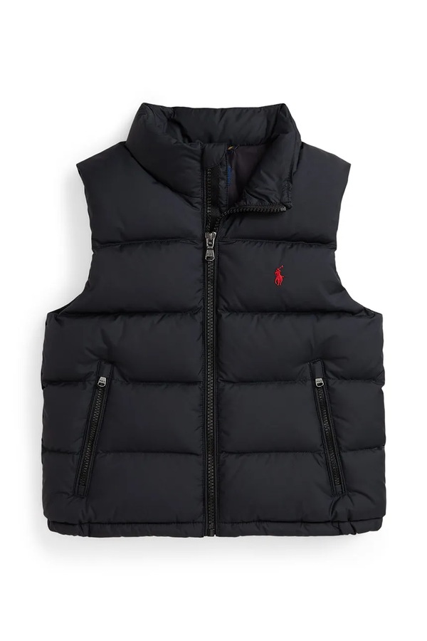Пухова безрукавка дитяча Polo Ralph Lauren колір чорний