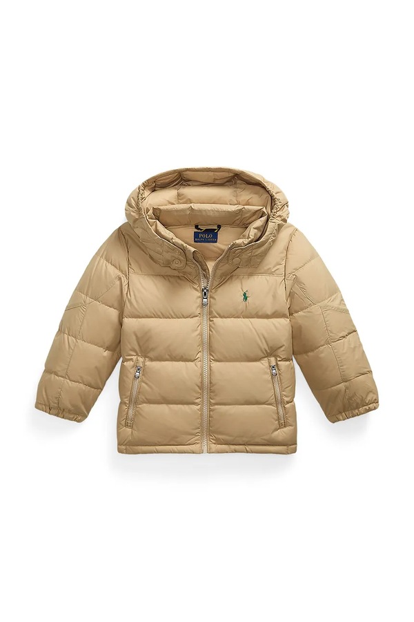 Пухова куртка дитяча Polo Ralph Lauren колір бежевий