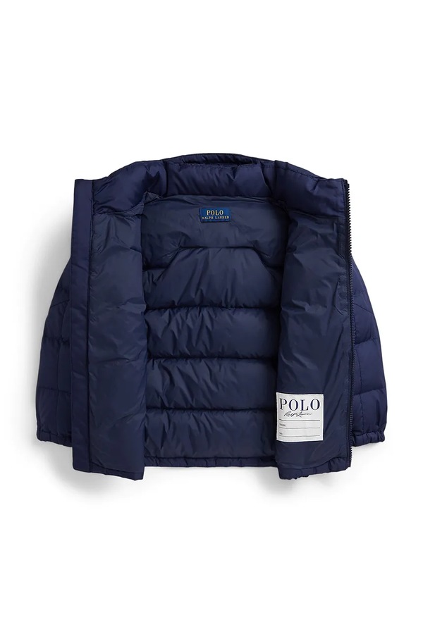Пухова куртка дитяча Polo Ralph Lauren колір темно-синій фото 4