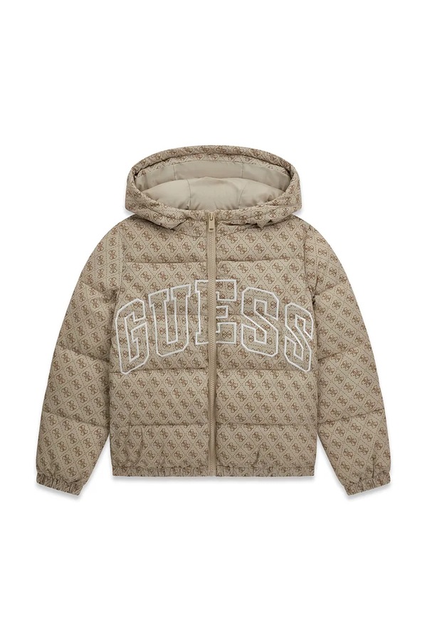 Стьобана куртка дитяча Guess колір бежевий
