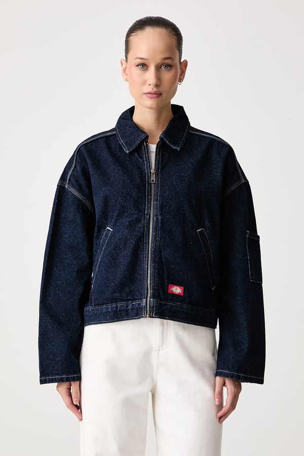 Куртка жіноча джинсова Dickies колір темно-синій