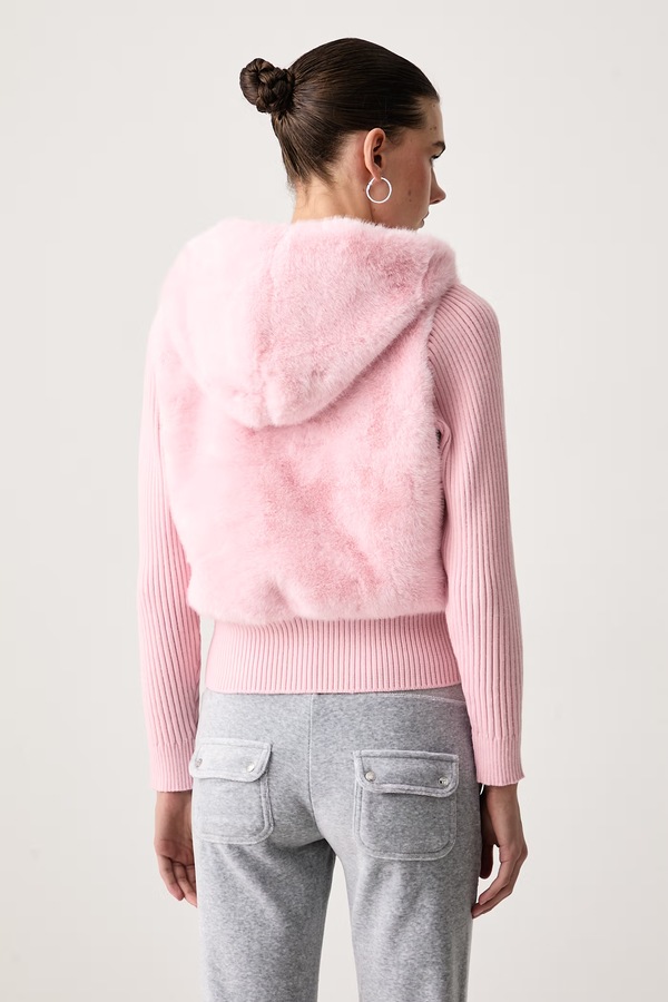 Демісезонна куртка жіноча Juicy Couture NAILA CONTRAST FUR колір рожевий фото 3