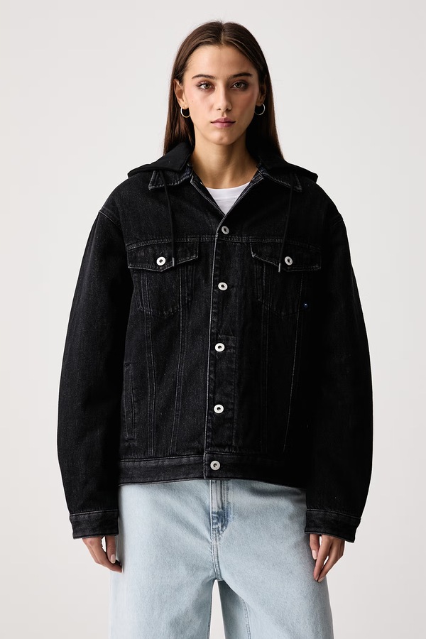 Куртка жіноча джинсова Karl Lagerfeld Jeans x Pietro Terzini колір чорний