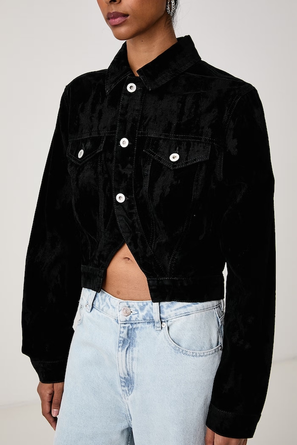 Демісезонна куртка жіноча джинсова Karl Lagerfeld Jeans колір чорний фото 4