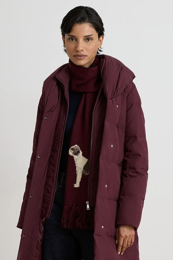 Пухова куртка жіноча Lauren Ralph Lauren колір бордовий фото 3