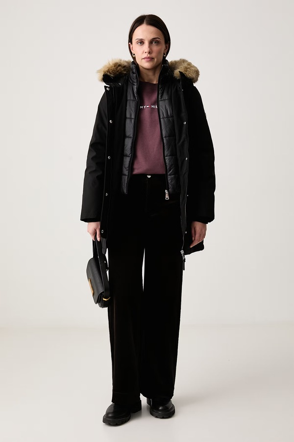 Парка жіноча DKNY колір чорний фото 2