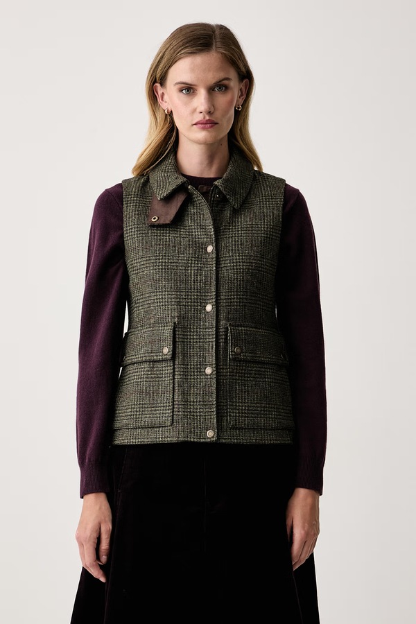 Безрукавка женская шерстяная Barbour Joyce цвет зеленый