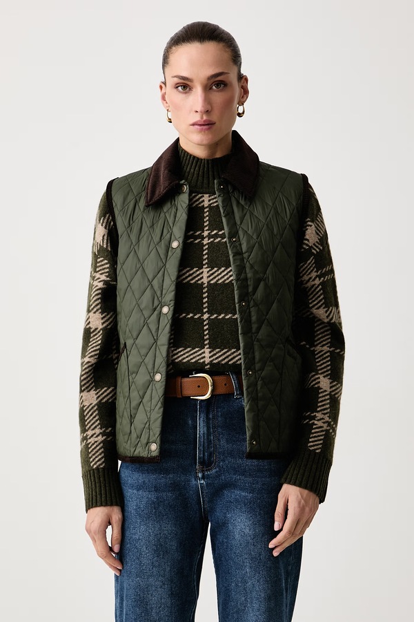 Безрукавка женская Barbour Darwen цвет зеленый