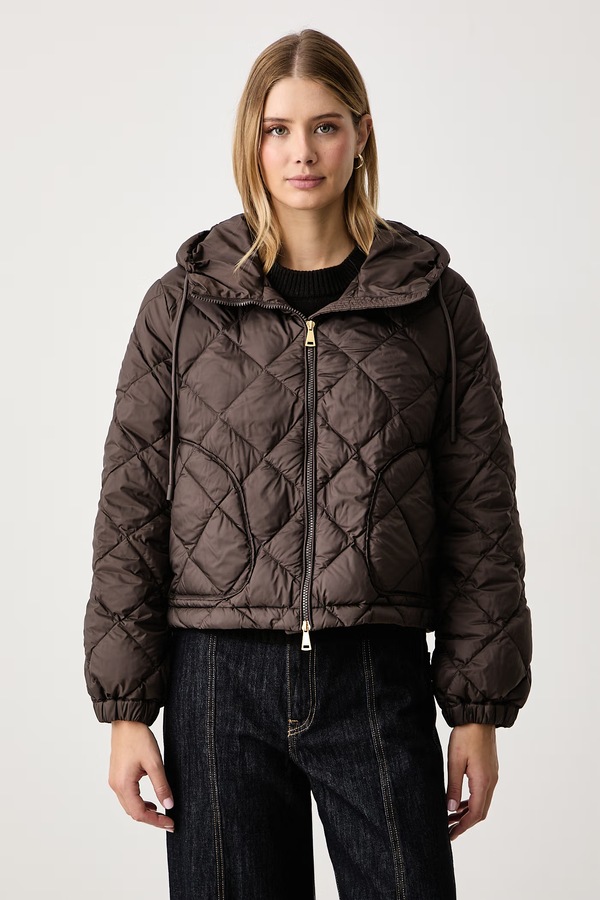 Пухова куртка жіноча Weekend Max Mara WKDERIS колір коричневий