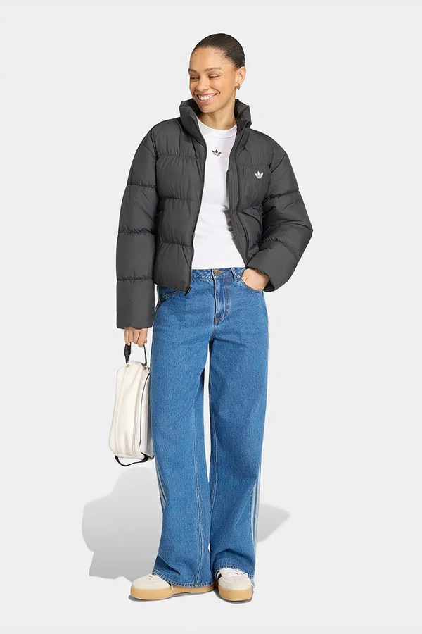 Стьобана куртка жіноча adidas Originals Short Padded колір чорний фото 3