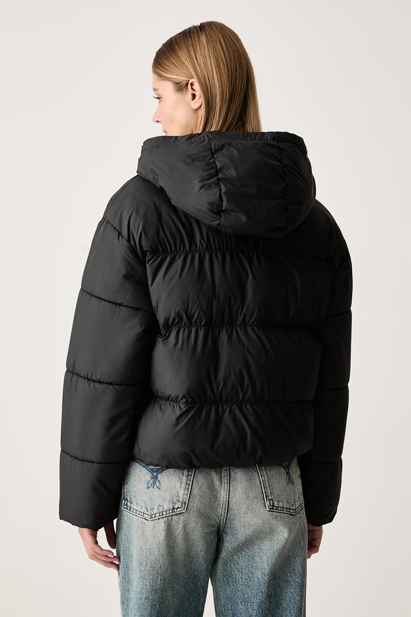 Стьобана куртка жіноча adidas Originals Hooded Padded колір чорний фото 2