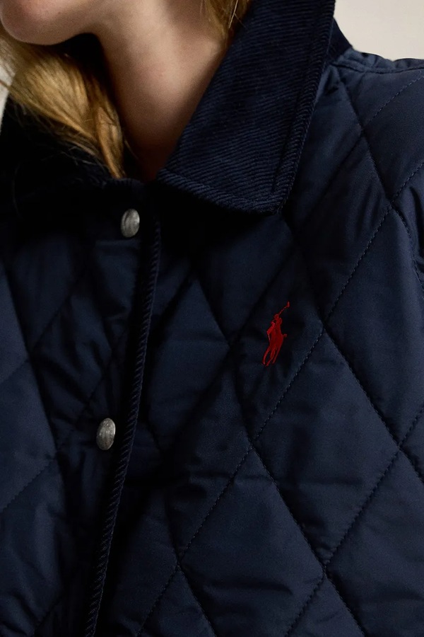 Стьобана куртка жіноча Polo Ralph Lauren колір темно-синій фото 4