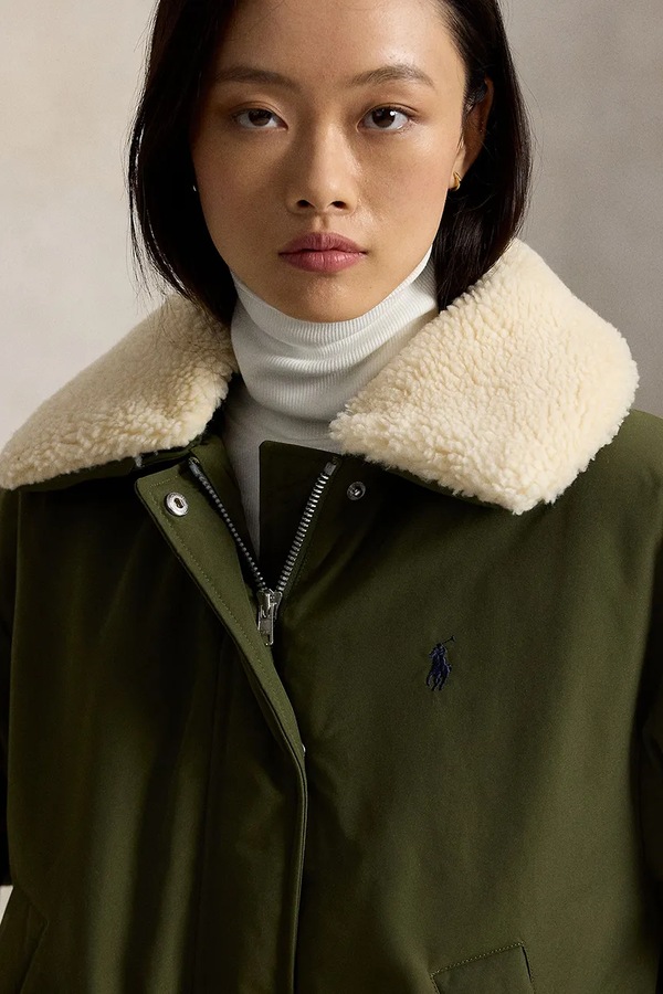 Пухова куртка жіноча Polo Ralph Lauren колір зелений фото 4