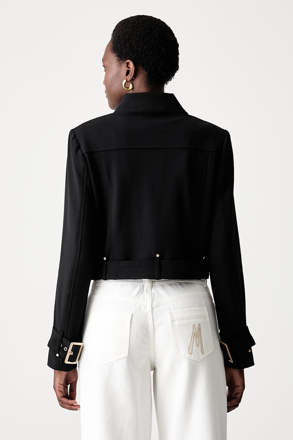 Коротка куртка жіноча Guess CLAUDIE колір чорний фото 2