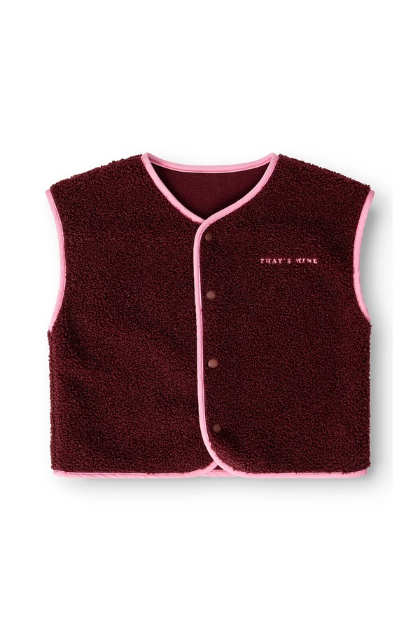 Безрукавка детская флисовая That's mine Jordan vest цвет бордовый