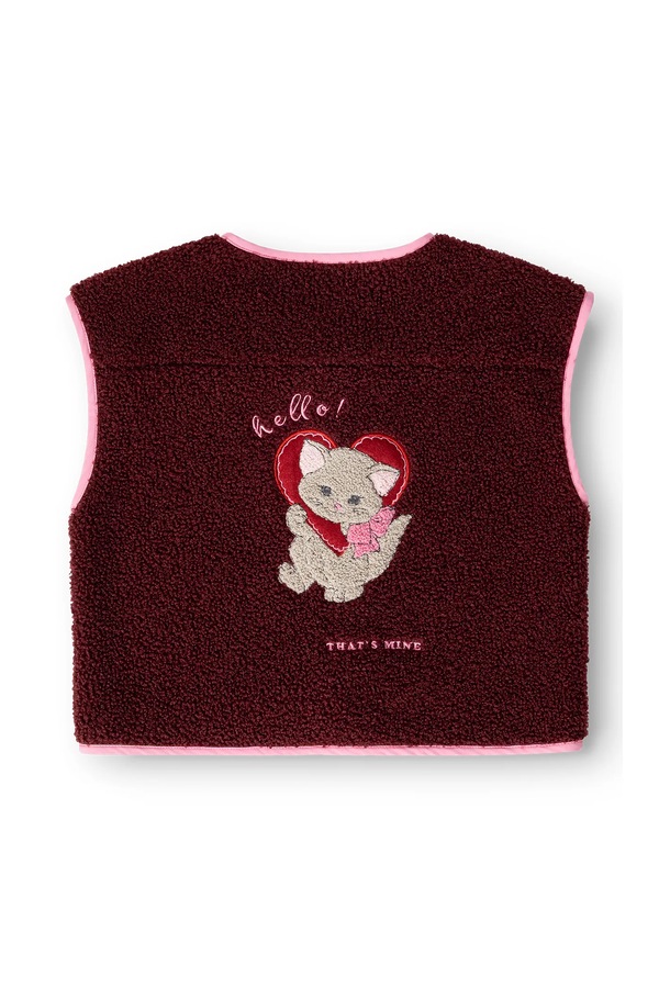 Безрукавка детская флисовая That's mine Jordan vest цвет бордовый фото 2